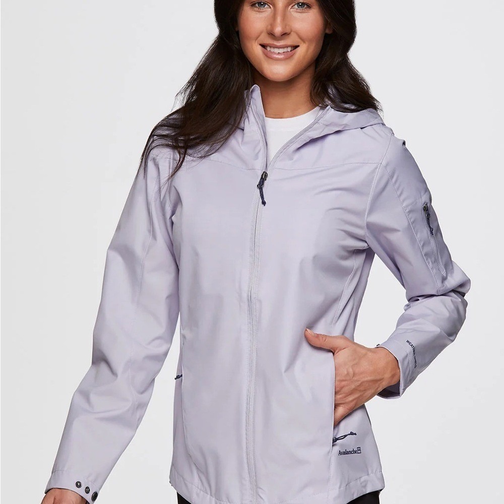 Avalanche Outdoor Supply Co Womens Medium Gray Full Zip Hooded Weather Jacket